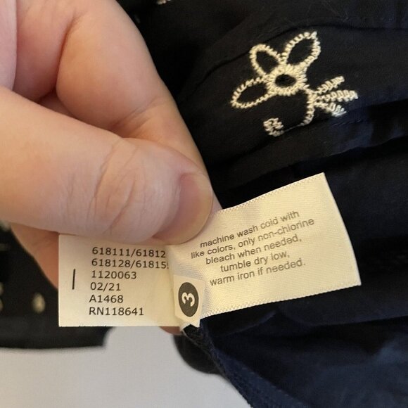 Lane Bryant Women 20 Floral Embroidered Eyelet Off-The-Shoulder Peplum Top NWT - Picture 10 of 11